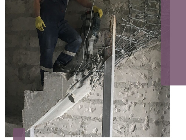 Демонтаж металлических и бетонных лестниц в Югорске
