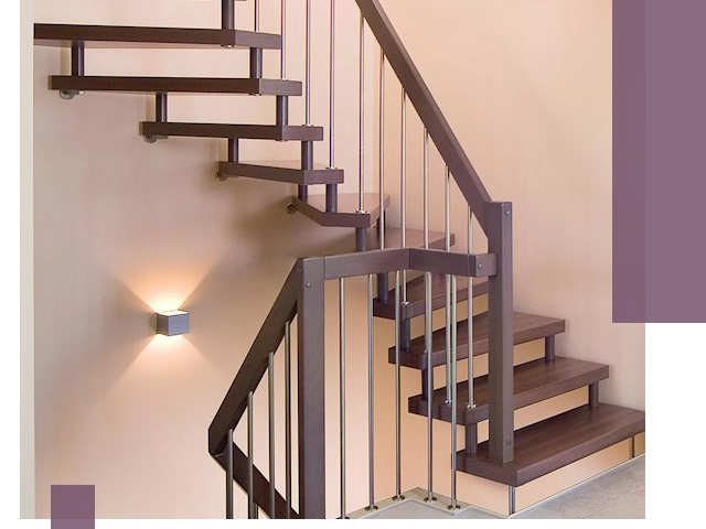 Изготовление лестниц на больцах в Югорске под ключ