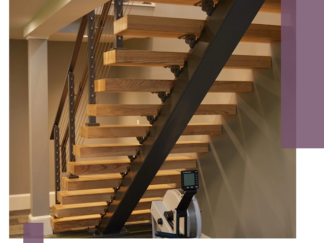 Лестницы на монокосоурах под ключ в Югорске - изготовление и монтаж