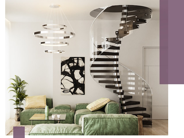 Лестницы для двухуровневой квартиры в Югорске — изготовление и монтаж