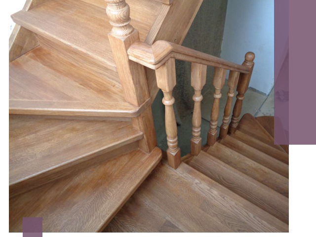 Дубовые лестницы под ключ в Югорске: изготовление и монтаж