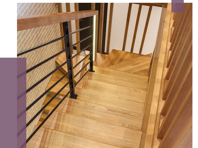 Лестницы из ясеня в Югорске под ключ от 10007 руб. 