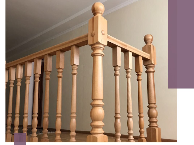 Деревянные перила на заказ в Югорске: монтаж и изготовление