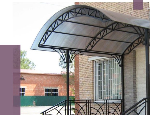 Металлические навесы и козырьки в Югорске от 12764 руб.