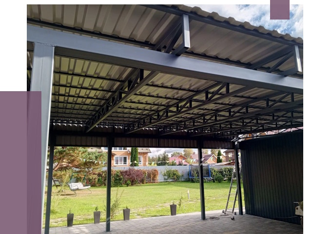 Монтаж навесов в Югорске от 7352 руб. — установка навеса | ПРОЛЁТ-Югр