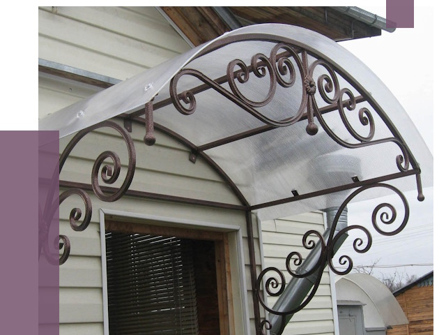 Изготовление козырьков в Югорске от 7352 руб. — заказать | ПРОЛЁТ-Югр