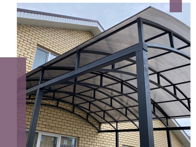 Монтаж козырьков в Югорске от 11487 руб. | ПРОЛЁТ-Югр