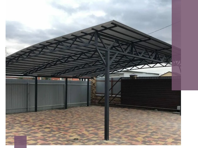 Недорогие навесы под ключ в Югорске — изготовление и монтаж