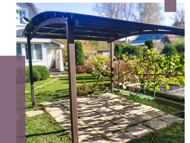 Навесы для дачи в Югорске от 12713 руб. под ключ — ПРОЛЁТ-Югр