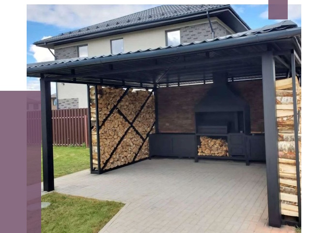 Навесы для барбекю в Югорске от 12713 руб. под ключ | ПРОЛЁТ-Югр