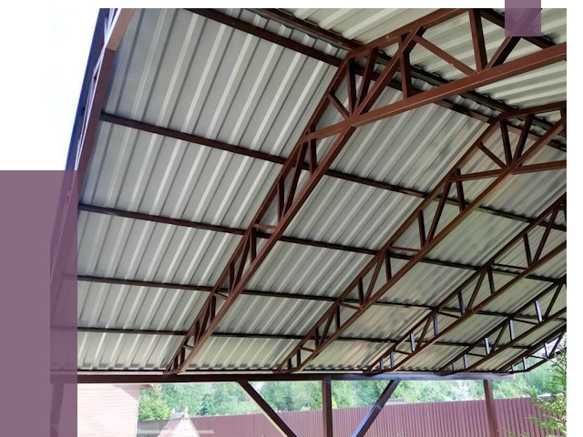 Навесы из профнастила в Югорске от 7352 руб. | ПРОЛЁТ-Югр