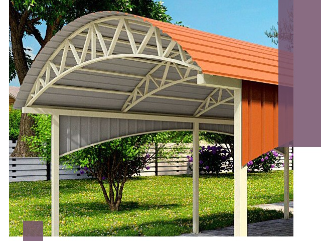 Навесы из профнастила под ключ в Югорске — установка и монтаж