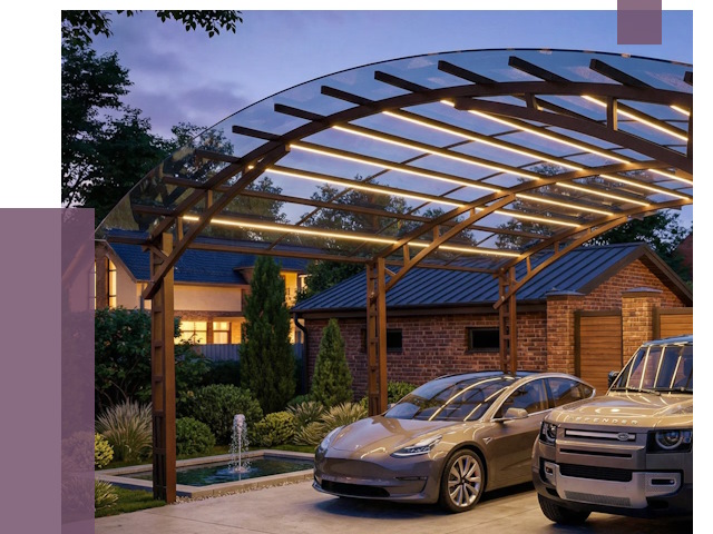 Металлические навесы в Югорске от 12662 руб. под ключ — ПРОЛЁТ-Югр