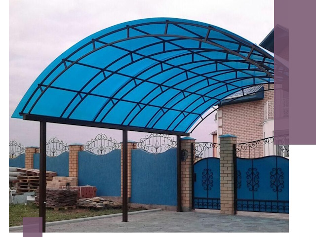 Арочные навесы под ключ в Югорске — изготовление и монтаж