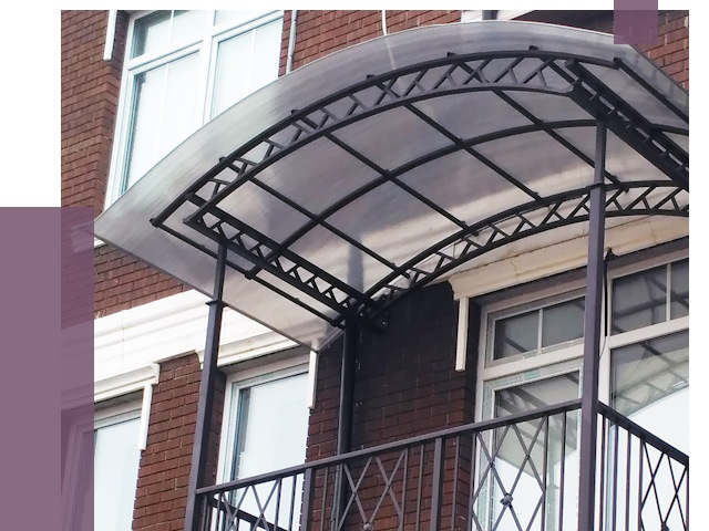 Козырьки над балконом в Югорске от 8628 руб.  | ПРОЛЁТ-Югр