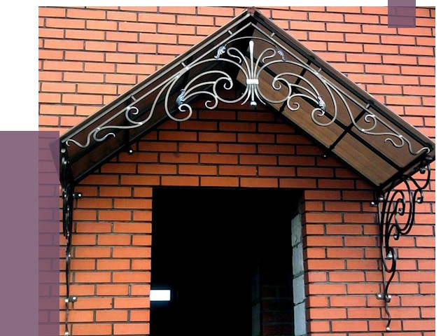 Металлические козырьки в Югорске от 10670 руб. 