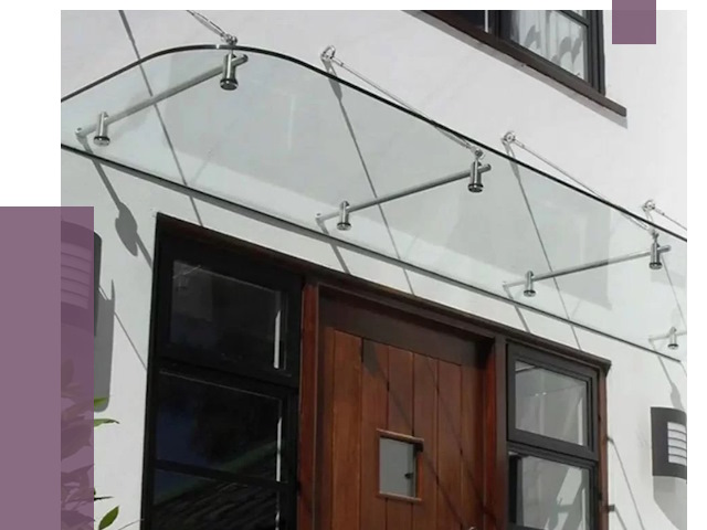 Стеклянные козырьки в Югорске от 18890 руб. | ПРОЛЁТ-Югр