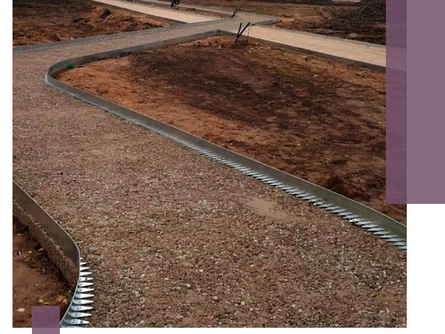 Металлические бордюры под ключ в Югорске — изготовление и монтаж