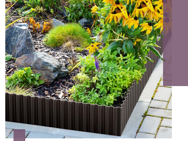 Металлические бордюры для клумб в Югорске — производство и монтаж