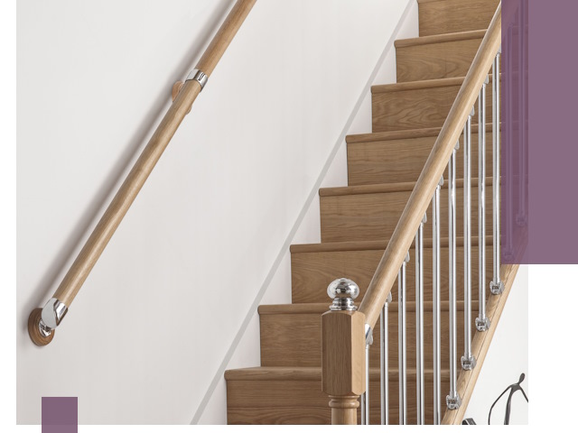 Пристенные поручни из стали и нержавейки под монтаж в Югорске